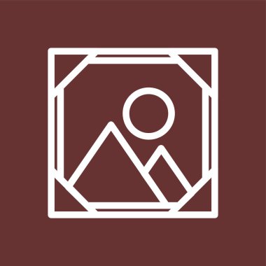 Çerçeve simgesi, vektör illüstrasyonu basit tasarım