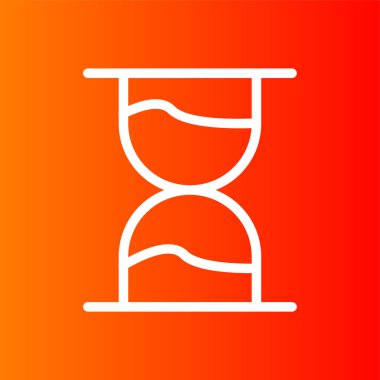 Houre Glass simgesi, vektör illüstrasyonu basit tasarım