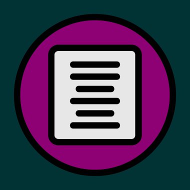 Orta Hizalama simgesi, vektör illüstrasyonu basit tasarım