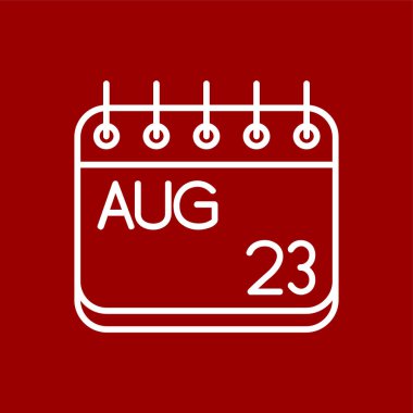 Ağustos simgesi, vektör illüstrasyonu basit tasarım