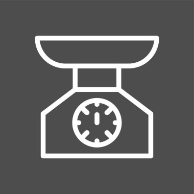 Ölçek simgesi, vektör illüstrasyonu basit tasarım