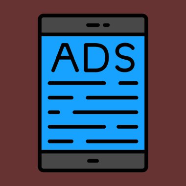 reklam simgesi, vektör illüstrasyonu basit tasarım