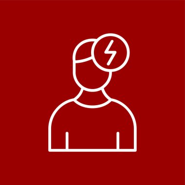 Beyin fırtınası simgesi, vektör illüstrasyonu basit tasarım