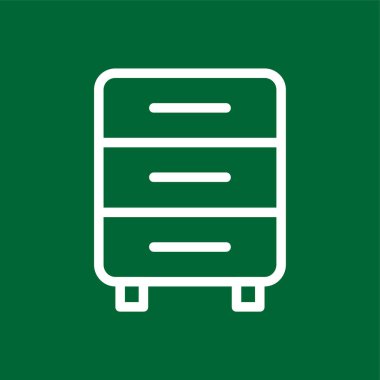 Dolap simgesi, vektör illüstrasyonu basit tasarım