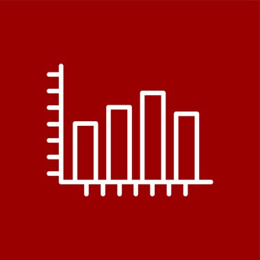 Çubuk Grafik simgesi, vektör illüstrasyonu basit tasarım