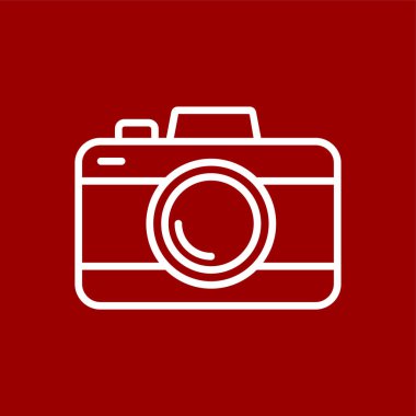 kamera simgesi, vektör illüstrasyonu basit tasarım