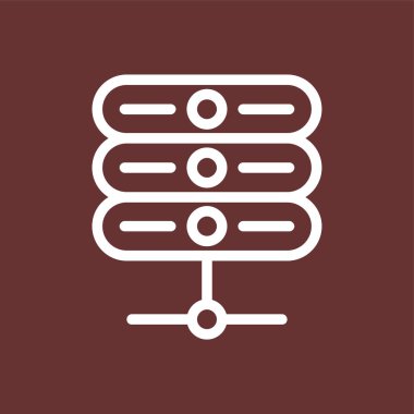 data sunucu simgesi, vektör illüstrasyonu basit tasarım