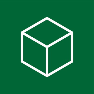 3d simgesi, vektör illüstrasyonu basit tasarım