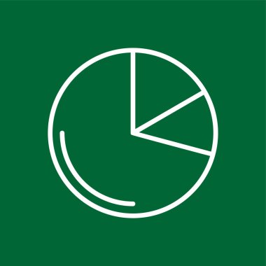 Pasta çizelgesi simgesi, vektör illüstrasyonu basit tasarım