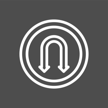 Çifte Eğri simgesi, vektör illüstrasyonu basit tasarım