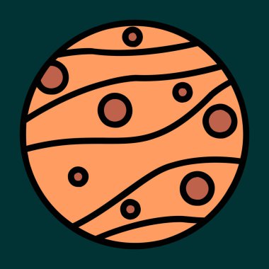 Mars simgesi, vektör illüstrasyonu basit tasarım