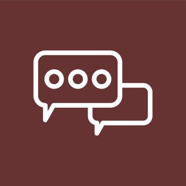 Sohbet simgesi, vektör illüstrasyonu basit tasarım