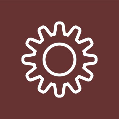 Cog Wheel simgesi, vektör illüstrasyonu basit tasarım
