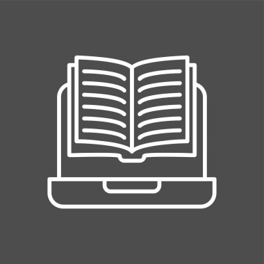 Çevrimiçi Okuma simgesi, vektör illüstrasyonu basit tasarım