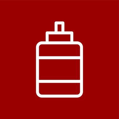 Ketçap simgesi, vektör illüstrasyonu basit tasarım