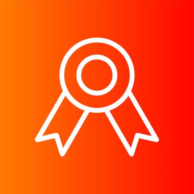 Rozet simgesi, vektör illüstrasyonu basit tasarım