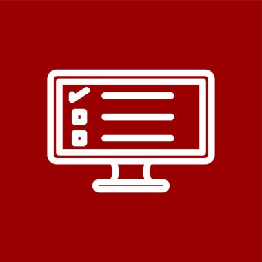 Çevrimiçi Araştırma Simgesi, vektör illüstrasyonu basit tasarım