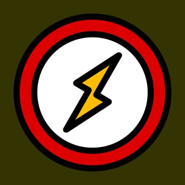 tehlike simgesi, vektör illüstrasyonu basit tasarım