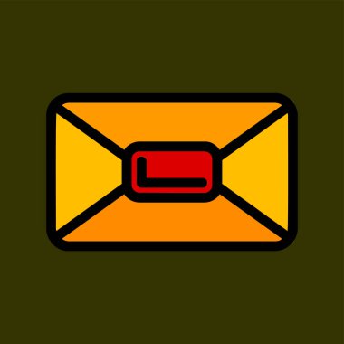 e- posta simgesi, vektör illüstrasyonu basit tasarım