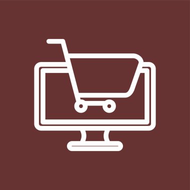 ecommerce simgesi, vektör illüstrasyonu basit tasarım