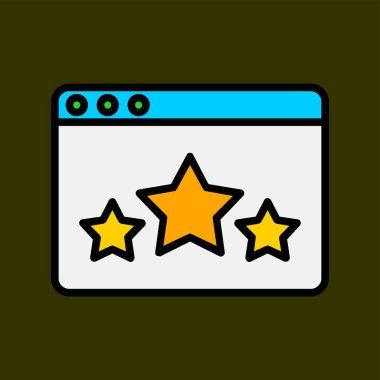 derecelendirme simgesi, vektör illüstrasyonu basit tasarım