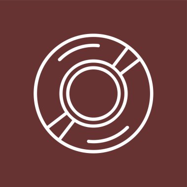 Sıkıştırılmış Disk simgesi, vektör illüstrasyonu basit tasarım