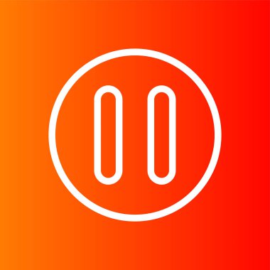 Düğme simgesini duraklat, vektör illüstrasyonu basit tasarım