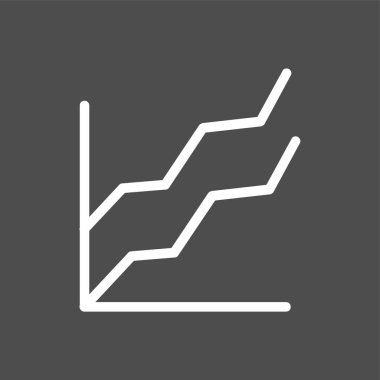 Çizgi çizelgesi simgesi, vektör illüstrasyonu basit tasarım