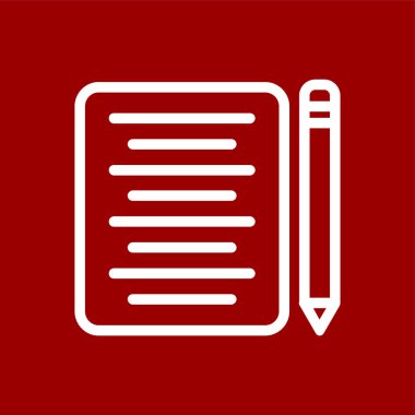 yazı simgesi, vektör illüstrasyonu basit tasarım