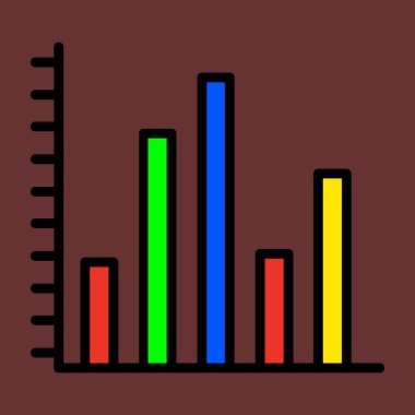 Statistics icon, vector illustration simple design