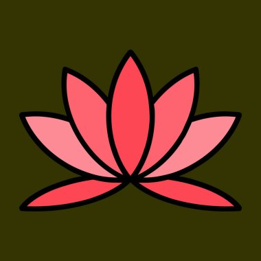 Lily simgesi, vektör illüstrasyonu basit tasarım