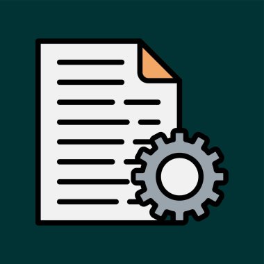 Görev Tanımı simgesi, vektör illüstrasyonu basit tasarım