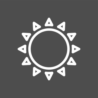 Güneş simgesi, vektör illüstrasyonu basit tasarım