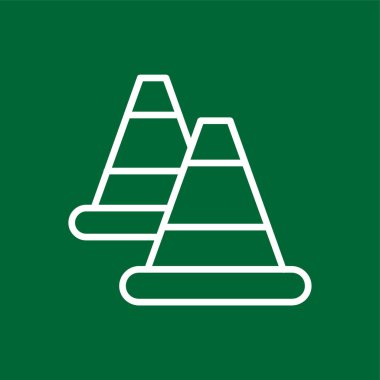 Trafik konisi simgesi, vektör illüstrasyonu basit tasarım