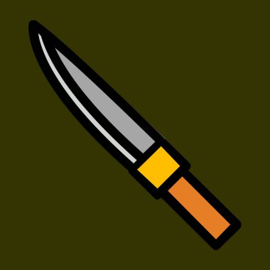 bıçak simgesi, vektör illüstrasyonu basit tasarım