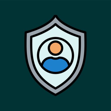 kalkan simgesi, vektör illüstrasyonu basit tasarım