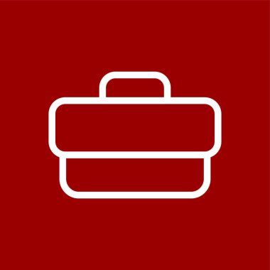 evrak çantası simgesi, vektör illüstrasyonu basit tasarım