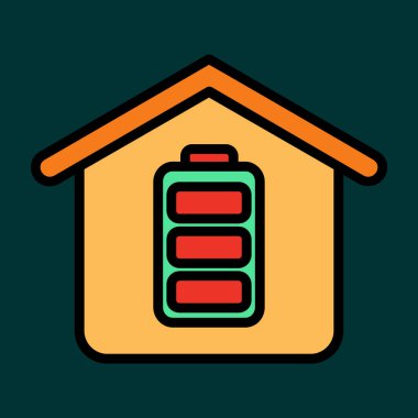 Battery icon, vector illustration simple design