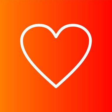 Kalp simgesi, vektör illüstrasyonu basit tasarım