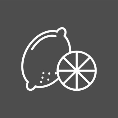 limon simgesi, vektör illüstrasyonu basit tasarım