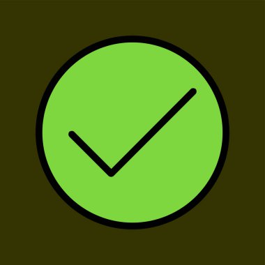 Simge ve vektör illüstrasyonunu kontrol et basit tasarım