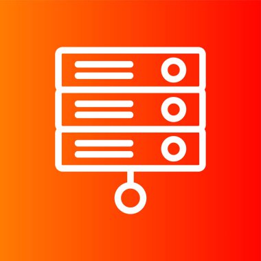 sunucu simgesi, vektör illüstrasyonu basit tasarım