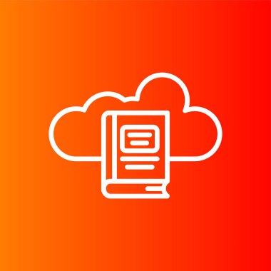 Bulut Öğrenme simgesi, vektör illüstrasyonu basit tasarım