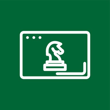 Satranç simgesi, vektör illüstrasyonu basit tasarım