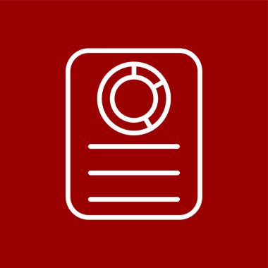 Pasta çizelgesi simgesi, vektör illüstrasyonu basit tasarım