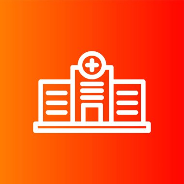 Hastane simgesi, vektör illüstrasyonu basit tasarım