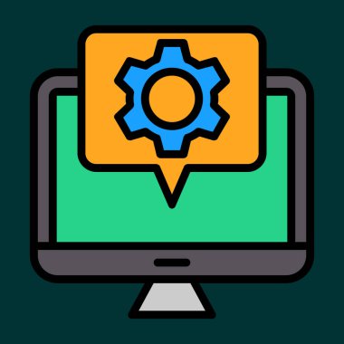 Web geliştirme simgesi, vektör illüstrasyonu basit tasarım