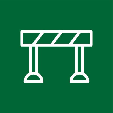 bariyer simgesi, vektör illüstrasyonu basit tasarım