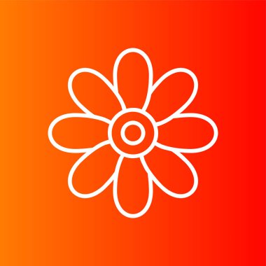 Papatya ikonu, vektör illüstrasyonu basit tasarım