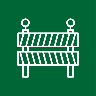 bariyer simgesi, vektör illüstrasyonu basit tasarım